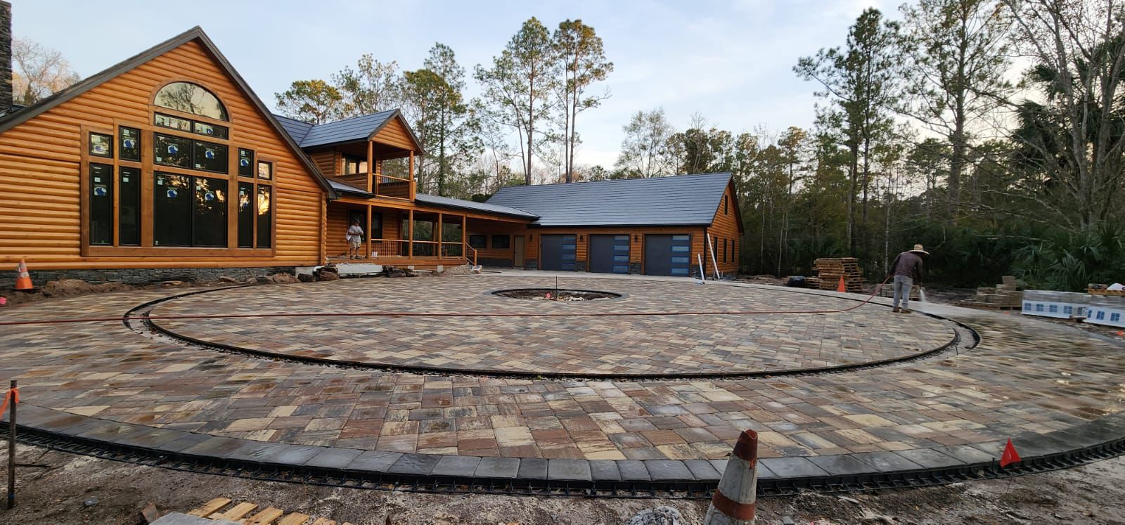 Paver sand layer installation